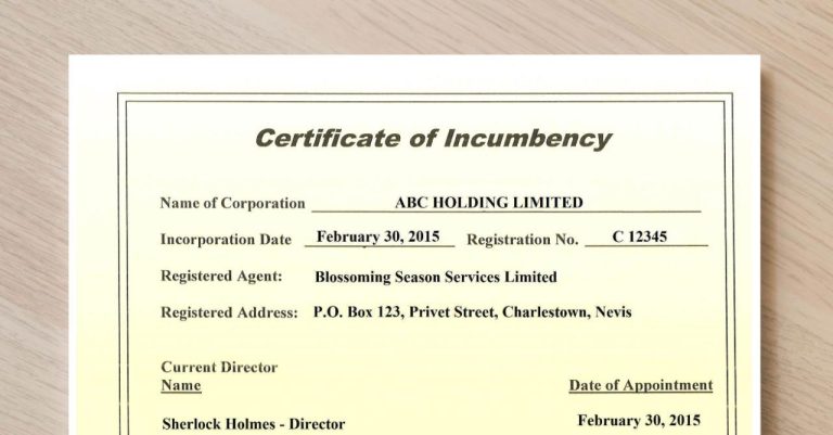 Certificate of Incumbency: Essential Insights for Corporate Governance